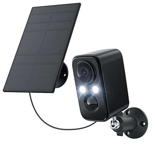 Caméra de surveillance extérieure WiFi IHOXTX DF220 avec Panneau Solaire - 1080p, Vision nocturne couleur, IP66 (Vendeur tiers)