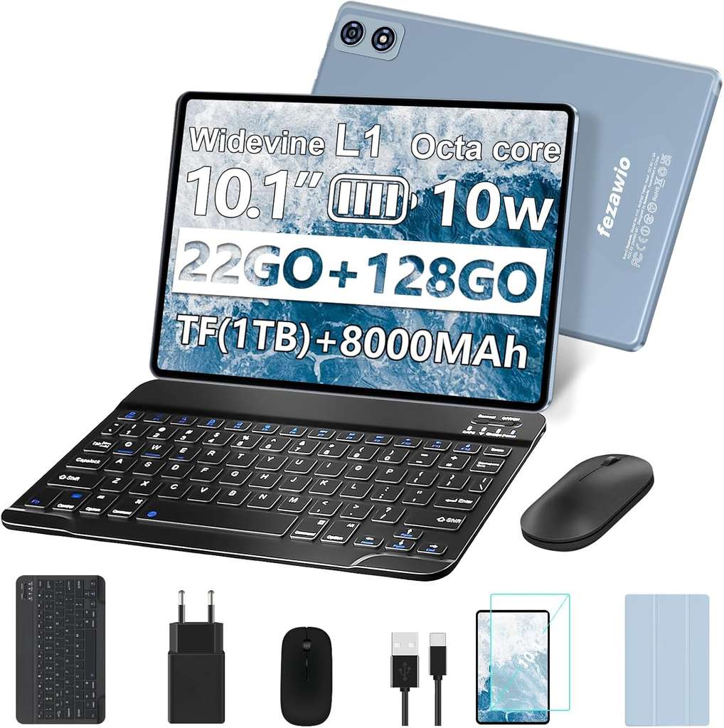 fezawio Tablette pour Enfants 10 Pouces Android 13 | 12 GO (6 6) RAM 128 GO ROM Extensible À 512 GO | Contrôle Parental | Éducation des Enfants | Double Caméra | 5G WiFi | Eva Cover - Vert fezawio Tablette pour Enfants 10 Pouces Android 13 | 12 GO (6 6) RAM 128 GO ROM Extensible À 512 GO | Contrôle Parental | Éducation des Enfants | Double Caméra | 5G WiFi | Eva Cover - Vert