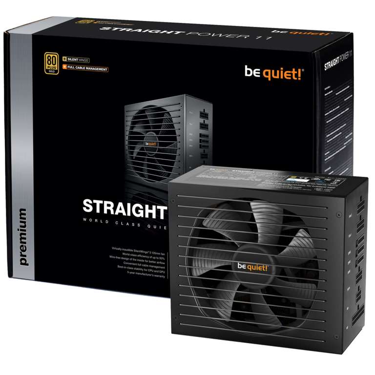 Alimentation PC full-modulaire be quiet! Straight Power - 1000W, 80+ Gold