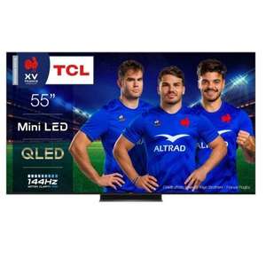 TV 55" TCL 55C835 - QLED Mini-LED, 4K UHD, 144 Hz, HDR, HDMI 2.1 (Via 160€ en Fidélité + 50€ en BA + ODR de 100€) Drives participants