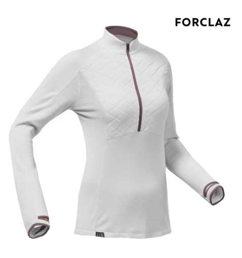 T-shirt de trek en laine mérinos à manches longues Forclaz MT900 pour Femme - Tailles XS à XL