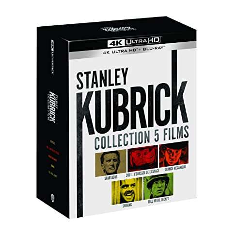 Coffret Blu-Ray + 4K UHD Stanley Kubrick : 2001, l'odyssée de l'espace + Full Metal Jacket + Shining + Orange mécanique + Spartacus