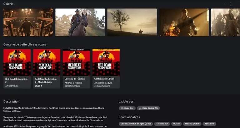 Red Dead Redemption 2 - Ultimate Edition sur Xbox One & Series XIS (Dématérialisé - Clé Microsoft Argentine)