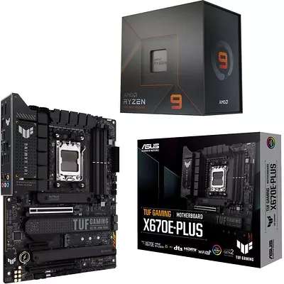 Pack Processeur AMD Ryzen 9 7900X + Carte mère Asus Tuf Gaming X670E-Plus