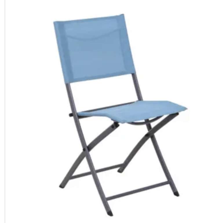 Chaise de jardin Naterial Emys en acier bleu