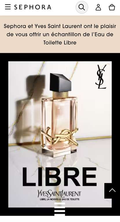 Échantillon Gratuit du Parfum Libre de Yves Saint Laurent