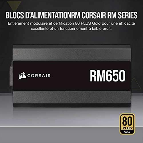 Alimentation PC Modulaire Corsair RM650 (2021) - 650 Watts, 80 Plus Gold