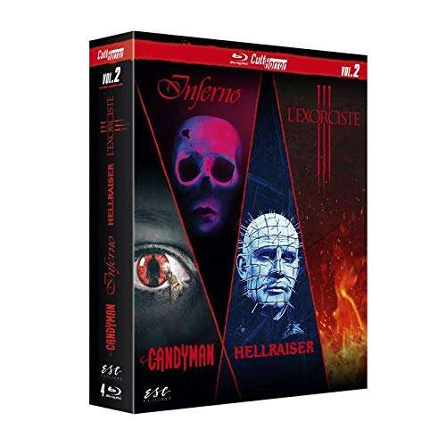 Coffret Blu-Ray Cult'Horror n° 2 - Inferno + Candyman + L'Exorciste III + Hellraiser : Le pacte