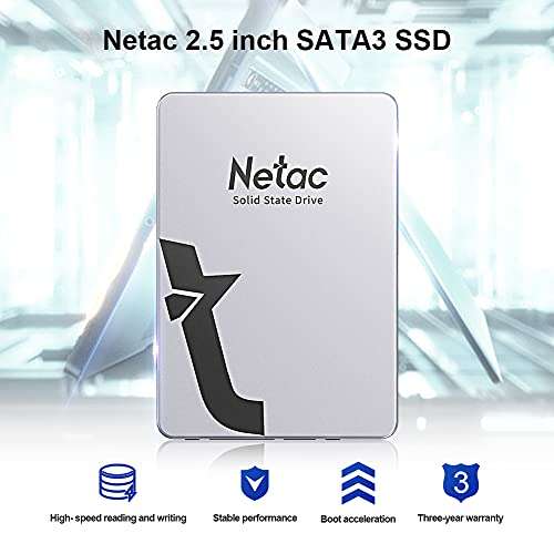 SSD interne 2.5" Sata Netac - 512Go 3.0, Vitesse jusqu'à 557/503 Mo/s TLC (Via Coupon - Vendeur Tiers)
