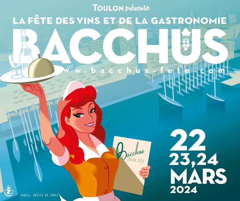Entrée gratuite Fête des vins et de la gastronomie Bacchus + Verre de dégustation offert - Toulon (83)