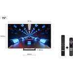 TV QLED 75" TCL 75C735 2022 - 4K UHD, HDR, Dolby Vision, 144Hz, HDMI 2.1 (Via ODR de 150€)