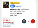 Tronçonneuse électrique Gardenstar - 2000 W (via 12€ offerts sur la carte fidélité)