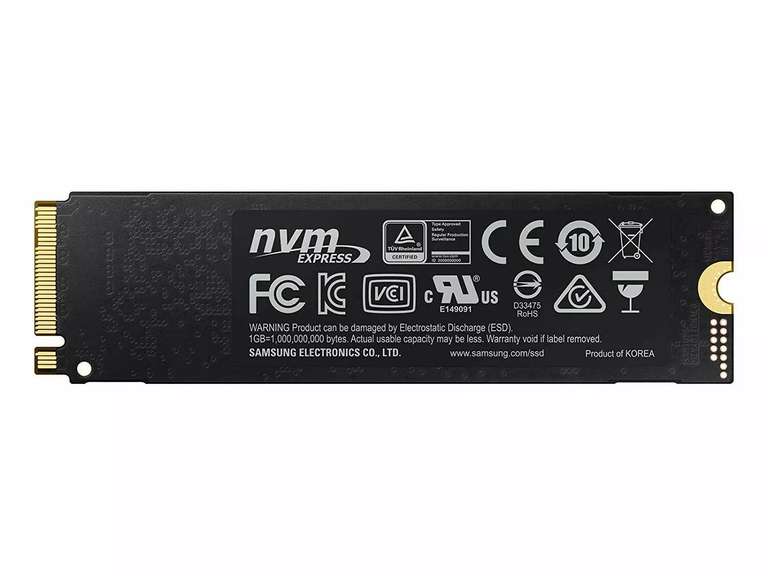 SSD interne M.2 NVMe Samsung 970 EVO Plus - 2 To, TLC 3D, DRAM, Jusqu'à 3500-3300 Mo/s (MZ-V7S2T0BW)