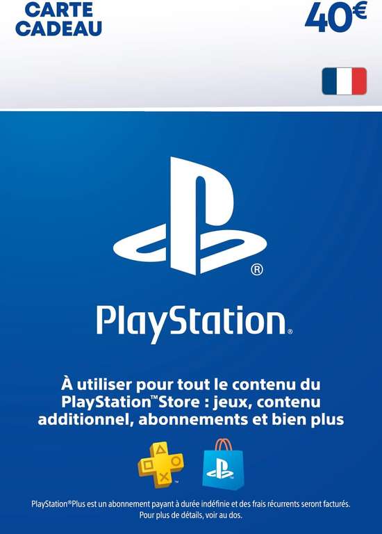 Carte PSN : PlayStation Network de 40€ (Dématérialisé)