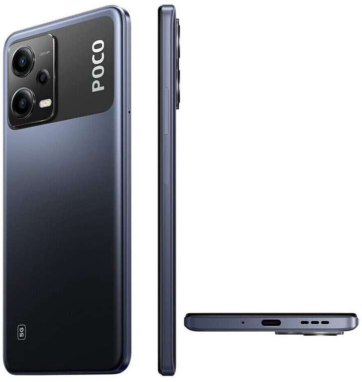 Smartphone 6.67" Xiaomi POCO X5 5G - AMOLED FHD+ 120 Hz, Snapdragon 695, RAM 8 Go, 256 Go, 48+8+2 MP, 5000 mAh, Noir (Entrepôt France)