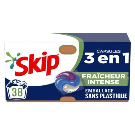Boite de 38 capsules de lessive 3 en 1 Skip Fraicheur Intense (via 12.95€ sur la carte) - Sélection de magasins