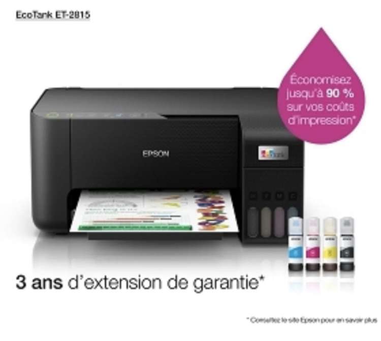 Epson imprimante Ecotank ET 2815 (via BDR de 50€)