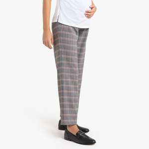Pantalon droit de grossesse à carreaux - Tailles 40 ou 42