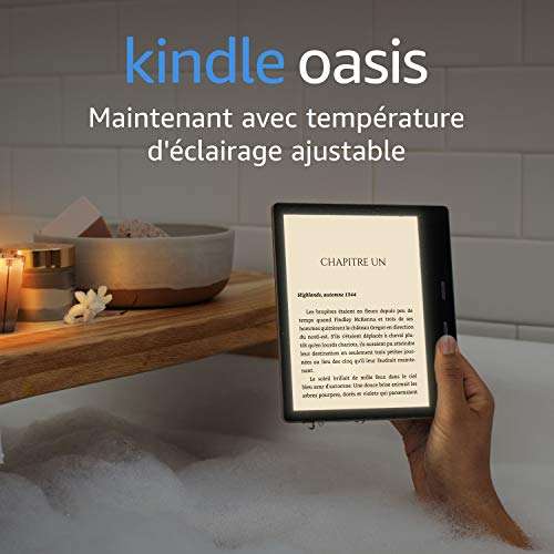 Liseuse Kindle Oasis - avec température d'éclairage ajustable, Résistant à l'eau, 32 Go Wi-Fi