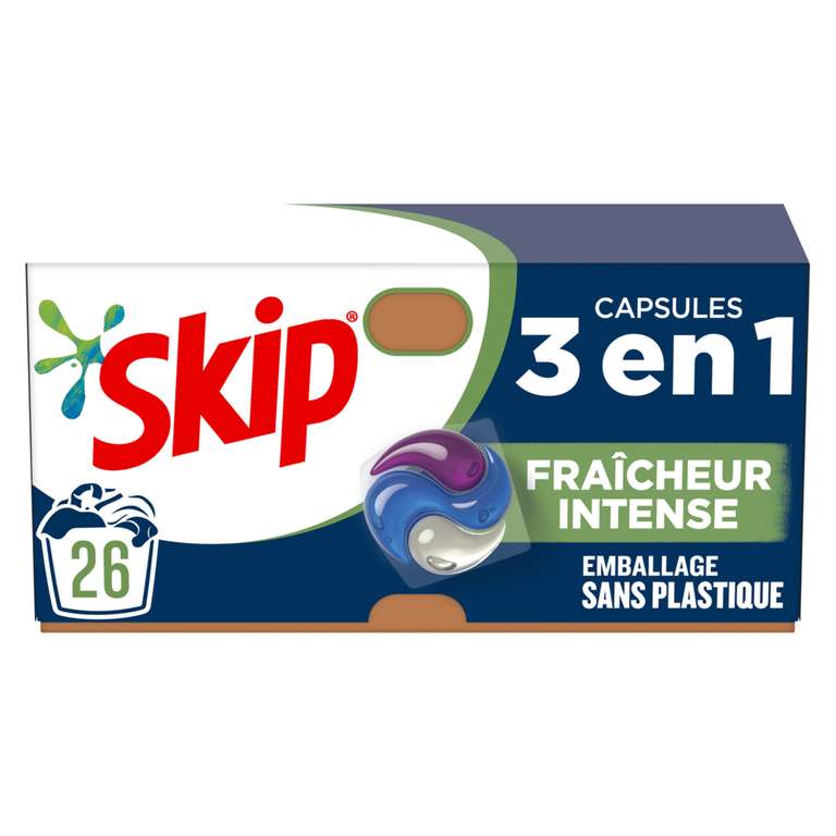 Lessive en capsules Skip 3en1 Fraîcheur intense - 26 lavages, 26 capsules - Poitiers (86)