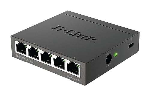 [Prime] Switch D-Link DGS-105 - 5 ports Gigabit 10/100/1000 Mbps (Boîtier métal)