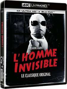 Blu-Ray 4K UHD + Blu-Ray L'homme invisible - Edition Steelbook (ou Le Loup Garou)