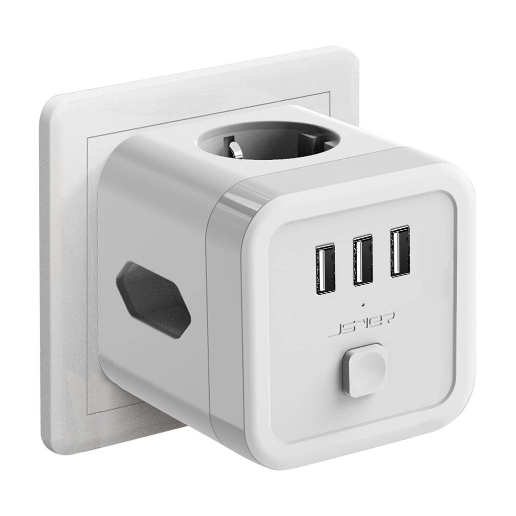 Cube multiprise USB 6-en-1 - 3 Prises, 3 Ports USB (vendeur tiers)