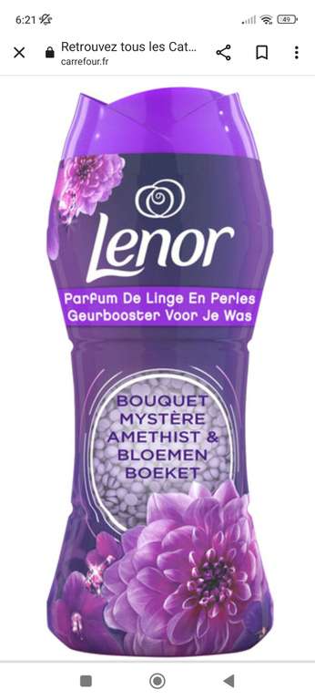 Adoucissant Lenor Parfum de linge en perles - Différentes variétés (via 5,31€ sur carte fidélité et BDR 3€)