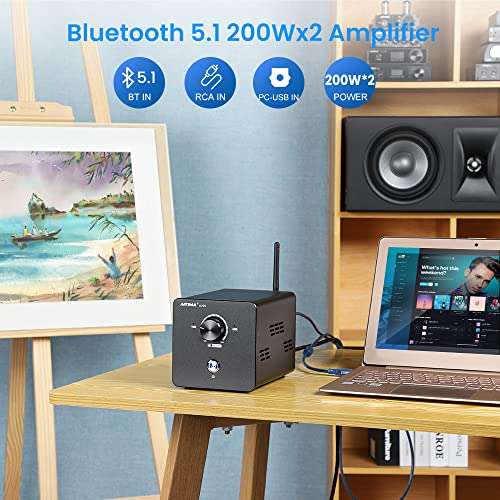 Amplificateur Hi-Fi Aiyima A200 TPA3255 Bluetooth 5.0 2x200W Classe D 2.0 (Via Coupon - Vendeur Tiers)