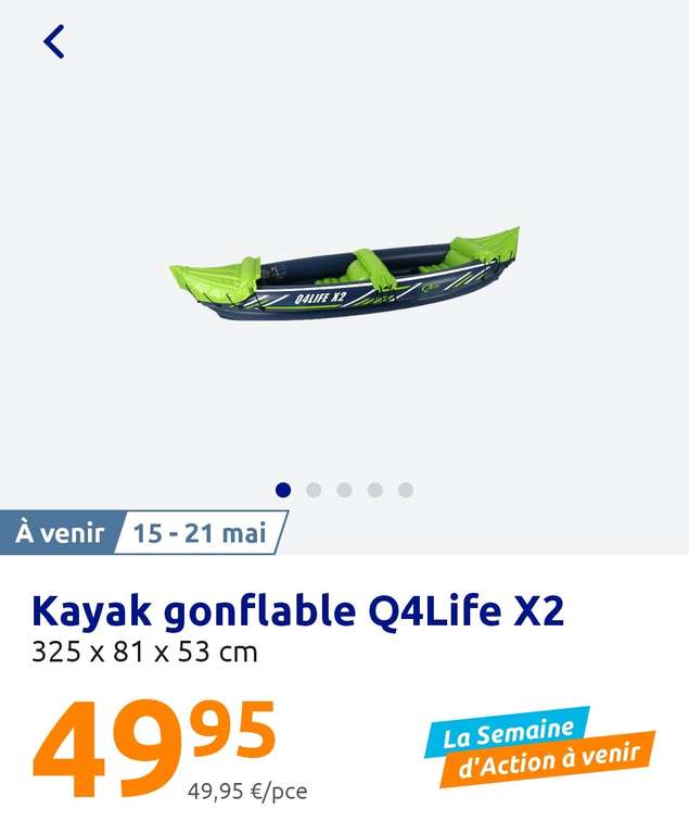Kayak gonflable 2 personnes