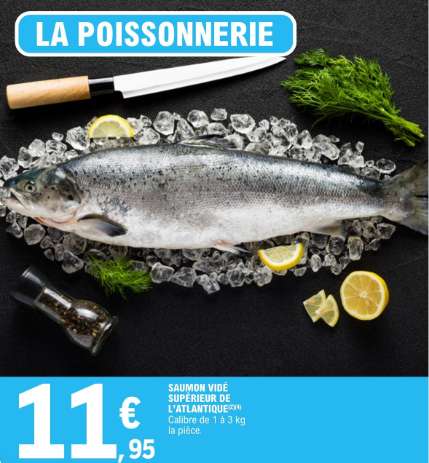 Saumon vidé - 11.95€/kg