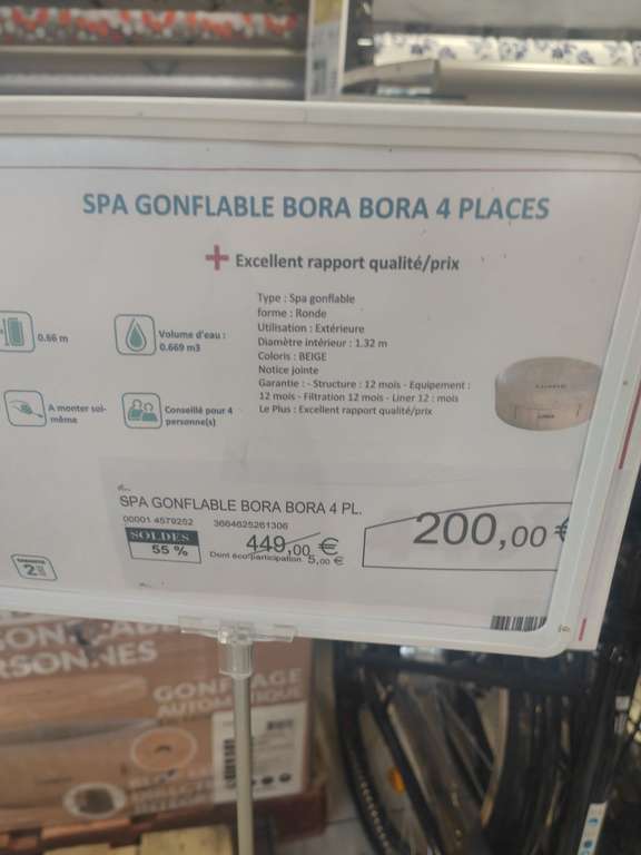 Spa Gonflable Bora Bora 4 Places (L'Arbresle 69)