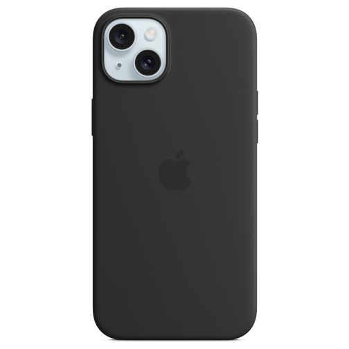 Coque silicone Apple MagSafe pour iPhone 15 Plus - noire