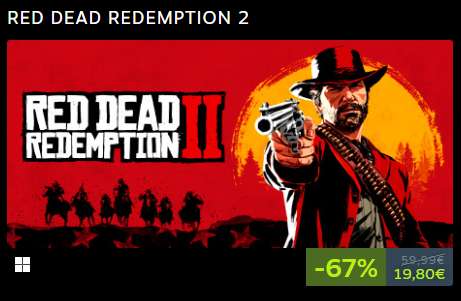 Jeu Red Dead Redemption 2 sur PC (Dématérialisé, Steam)