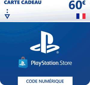Carte PSN : Playstation Store de 60€ (Dématérialisé)