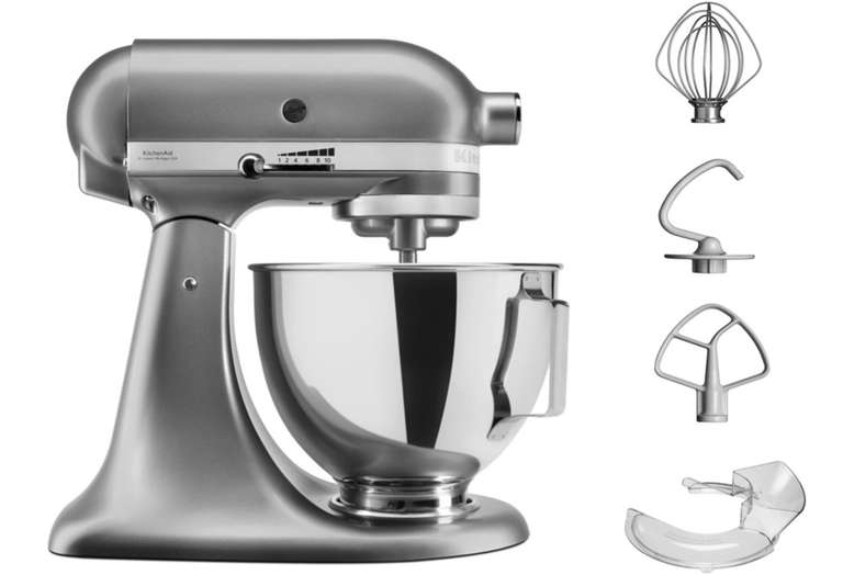 Robot pâtissier KitchenAid Classic 5KSM95PSEMC - 4.3L, 275W, avec kit pâtisserie (via 60€ de fidélité)