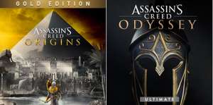 Assassin's Creed Odyssey - Édition Ultimate ou Assassin's Creed Origins - Édition Gold sur Xbox One (dématérialisé, store Brésil)