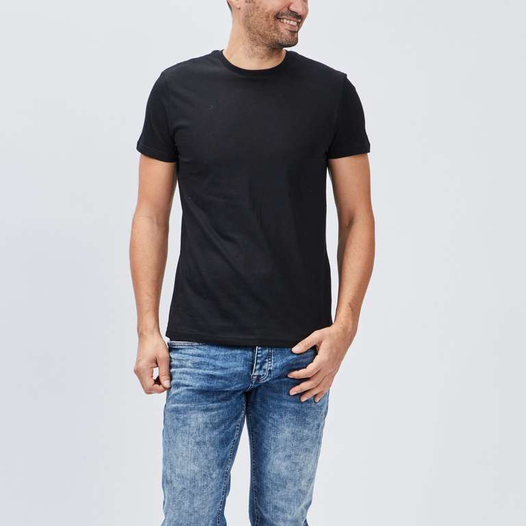 Lots de 3 T shirts homme La Halle manche courtes coton