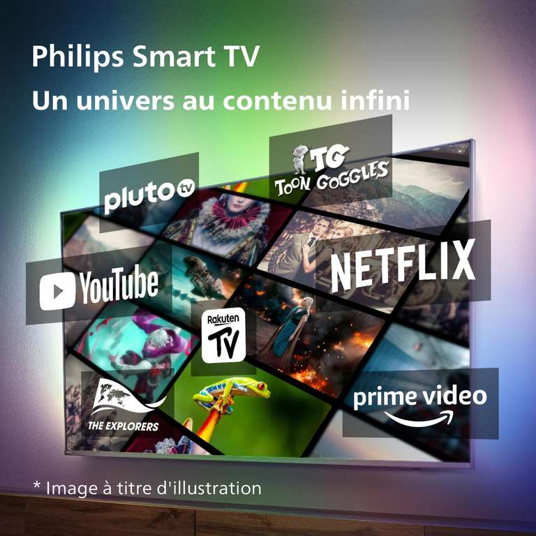 TV 55" Philips 55PUS7608 - Smart 4K LED, 60Hz