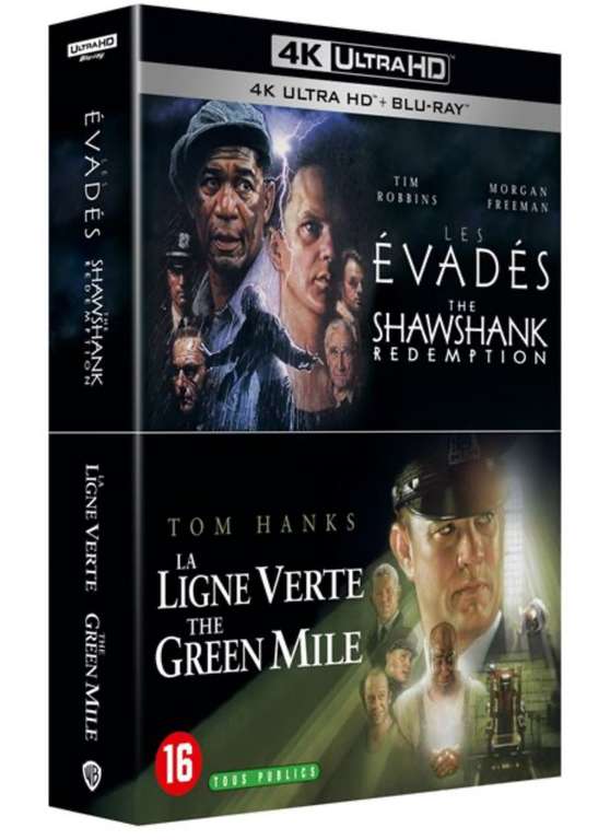 Coffret Blu-ray 4K La Ligne verte + Les Évadés