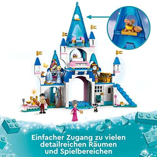 Jeu de Construction Lego Disney : Le château de Cendrillon et du Prince charmant n°43206 (Via coupon)