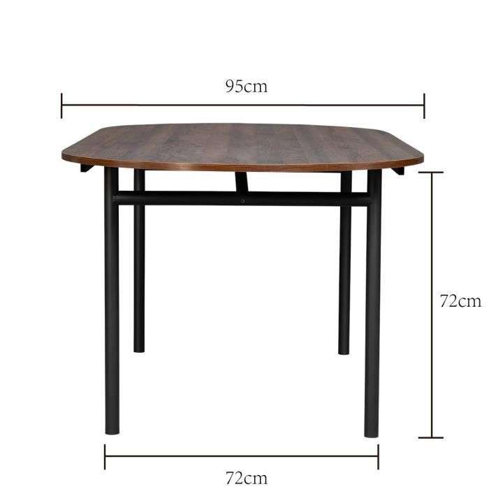 Table à manger Lodge Contemporain - Pieds en métal, L 200 x P 95 x H 74 (+ 10€ en cagnotte pour les membres CDAV)