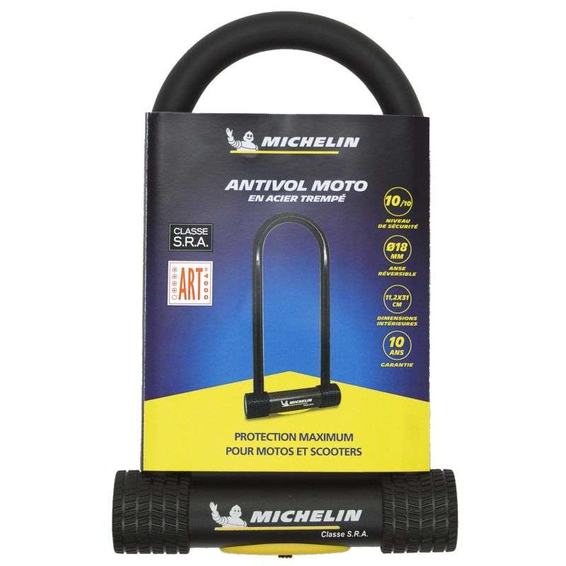 Michelin 800113 Antivols en U Unisex-Adult, Noir, 170mm x 105mm :  : Sports et Loisirs