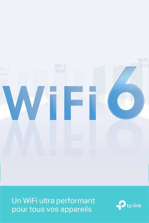 Routeur WiFi 6 TP-Link AX 3000 Mbps bi-bande, WiFi 6, 5 ports Gigabit