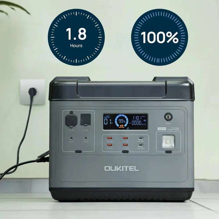 Station électrique portable OUKITEL P2001 - 2000W / 2000Wh (Entrepôt EU)