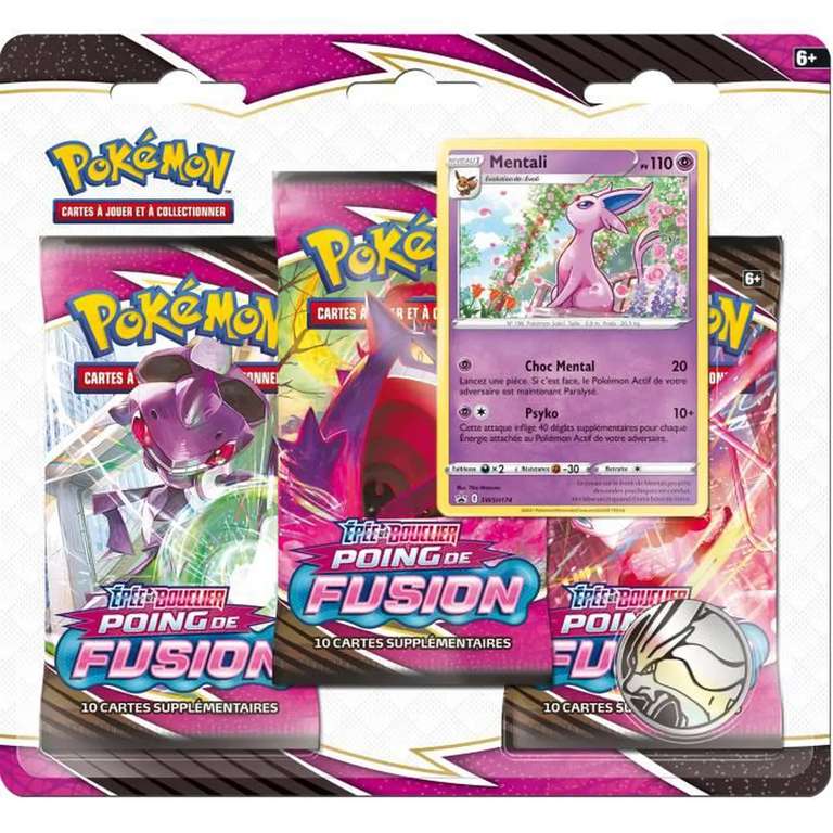 Pack 3 boosters de cartes Pokemon Tripack Poing de fusion EB08