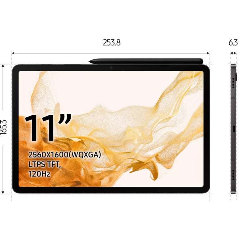 [Étudiants via Unidays] Tablette Samsung Galaxy Tab S8 - 128 Go (+BookCover et produits audio au choix)