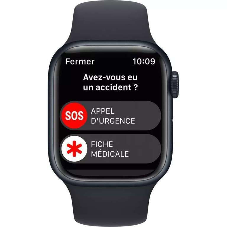 Montre Connectée Apple Watch Series 8 41 mm - GPS, Fourni avec Boîtier, Aluminium Minuit