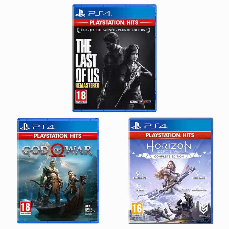 Sélection de jeux PS4 à 9,99€ - The Last of Us Remastered, God of War, Horizon Zero Dawn Complete Edition
