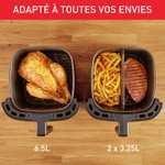 Friteuse à Air chaud Airfryer Moulinex Easy Fry XXL EZ801810 - 6,5L, 1 Bac - Noir